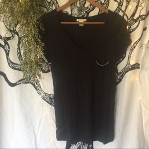 Black Top with Studded Pocket